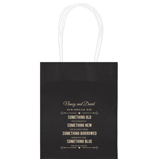 Our Special Day with Names Mini Twisted Handled Bags